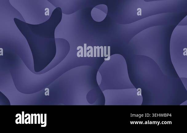 Abstract illustration of smooth dark purple shapes blending in a fluid ...