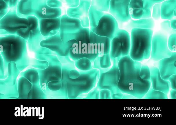 Abstract turquoise fluid background with wavy shapes and gradients ...