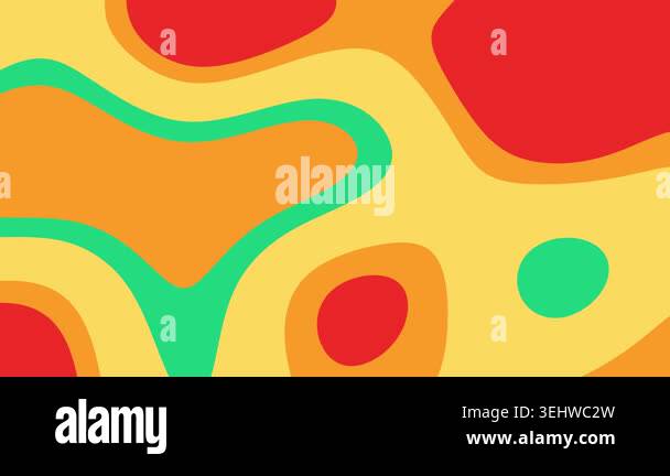 Colorful abstract illustration with swirling shapes in red, green ...