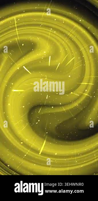 Swirling abstract pattern in vibrant yellow with white specks ...