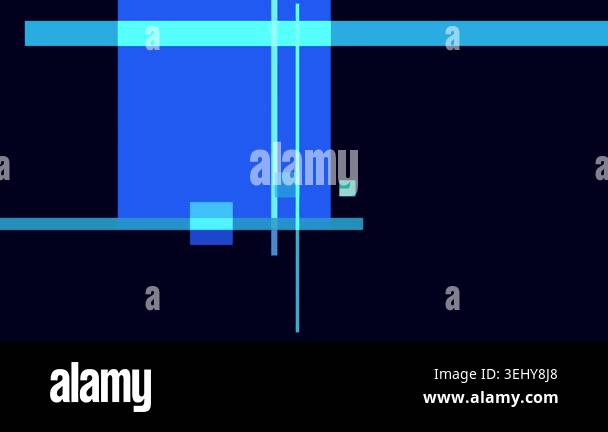 Abstract geometric composition with overlapping blue and cyan ...