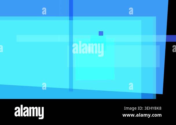 Abstract geometric composition with overlapping cyan and blue ...