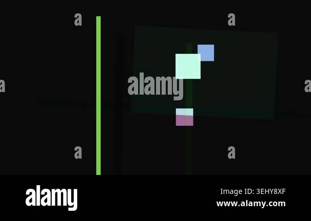 Abstract composition with geometric shapes and dark background Stock ...