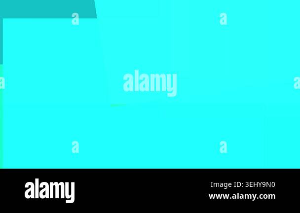 Abstract geometric composition with cyan and teal rectangles and shapes ...