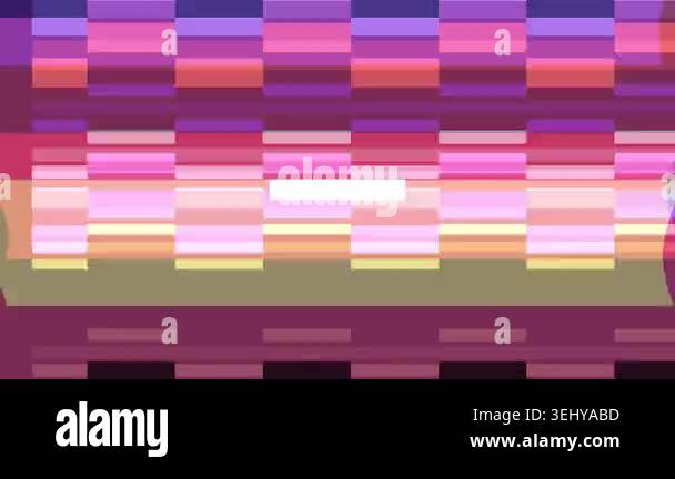 Abstract geometric pattern with horizontal stripes in purple, green ...