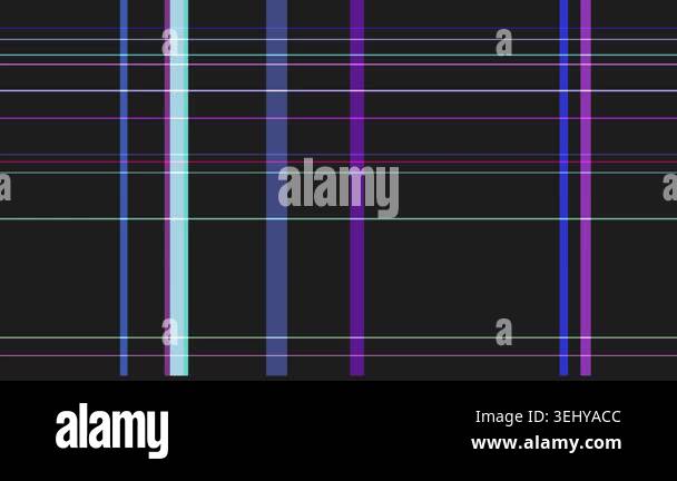 Abstract vertical stripes in blue and purple hues against a dark ...