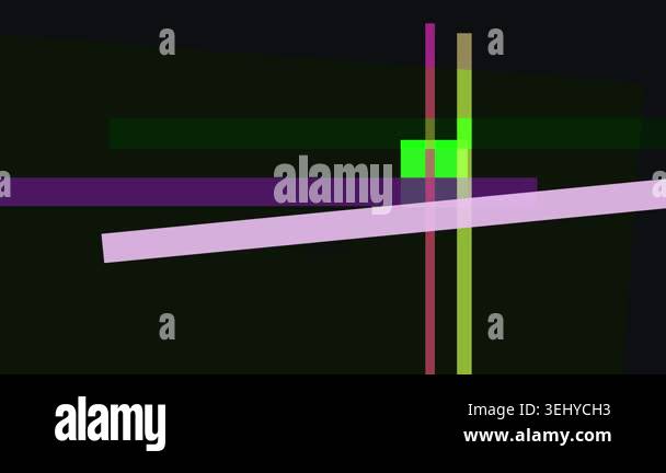 Abstract composition with intersecting geometric shapes in various ...