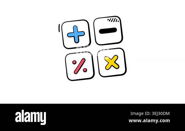 Get this creatively crafted amazing doodle animated icon of calculator ...