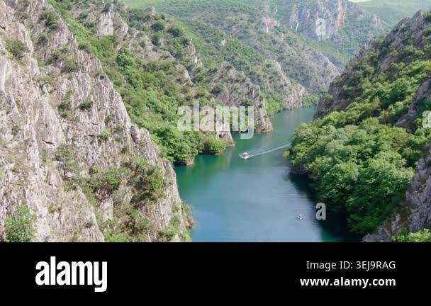 Aerial View of Canyon Matka: Nature's Reserve near Skopje, North ...