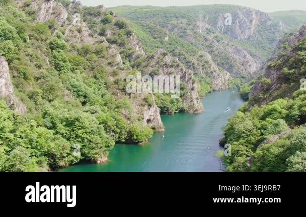 Aerial View of Canyon Matka: Nature's Reserve near Skopje, North ...