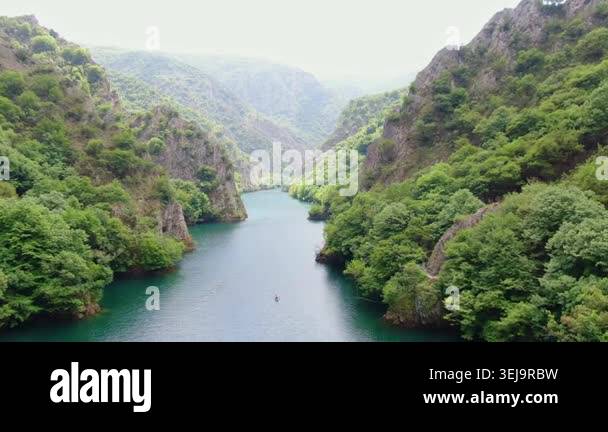 Aerial View of Canyon Matka: Nature's Reserve near Skopje, North ...