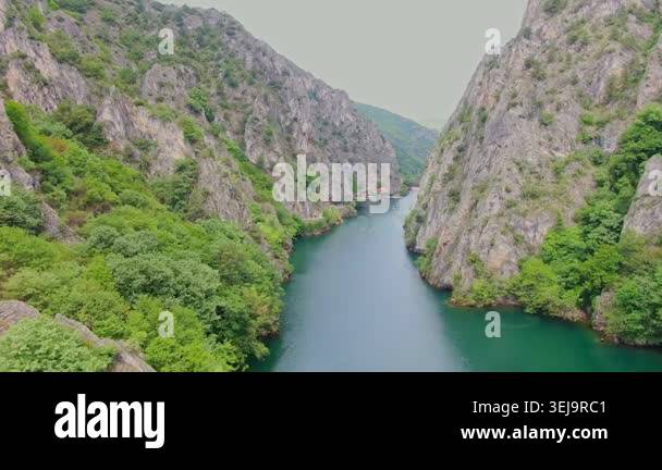 Aerial View of Canyon Matka: Nature's Reserve near Skopje, North ...