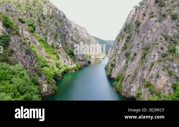 Aerial View of Canyon Matka: Nature's Reserve near Skopje, North ...
