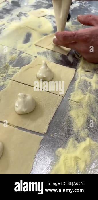 how to make ravioli Italian pasta Stock Video Footage - Alamy