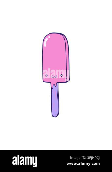 spinning motion animation of cartoon ice lolly Stock Video Footage - Alamy