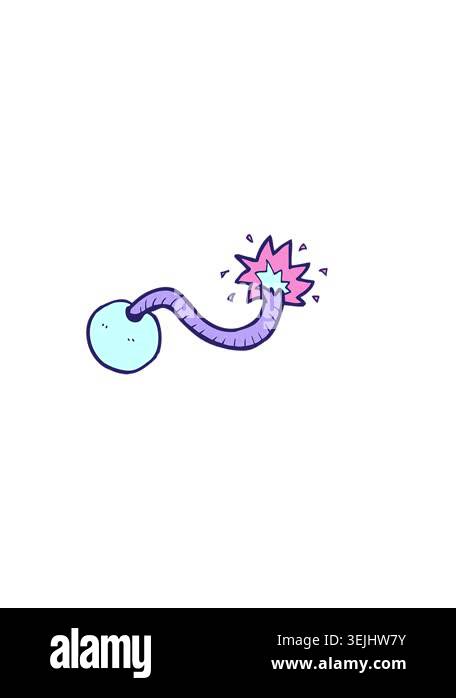 horizontally vibrating animation of cartoon bomb Stock Video Footage ...