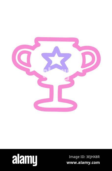 vibrating motion animation of trophy cup symbol icon Stock Video ...