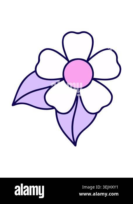neon light effect animation of drawing of a flower Stock Video Footage ...