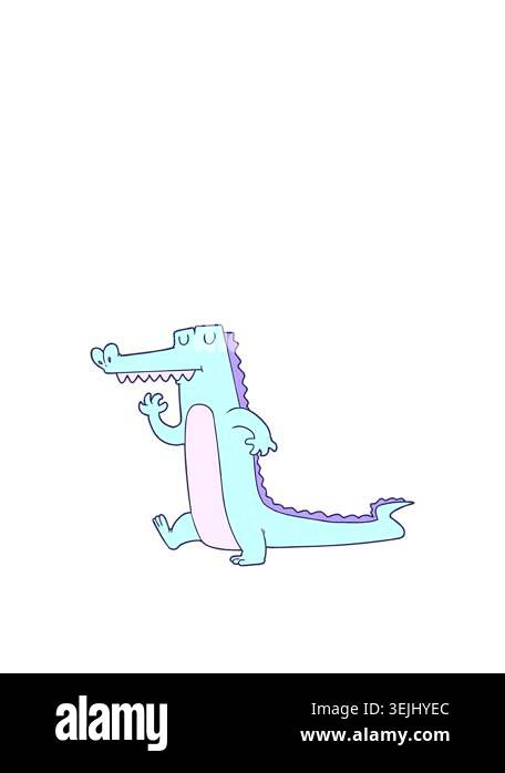rise and float animation of crocodile cartoon Stock Video Footage - Alamy