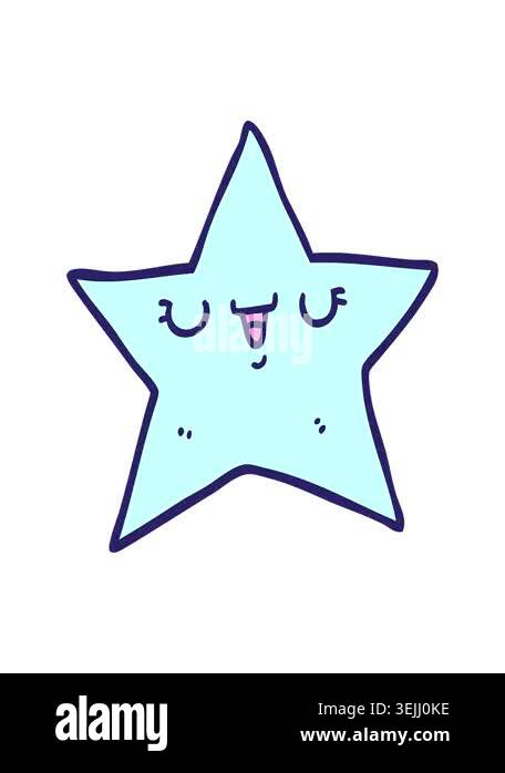 shivering motion animation of star cartoon Stock Video Footage - Alamy
