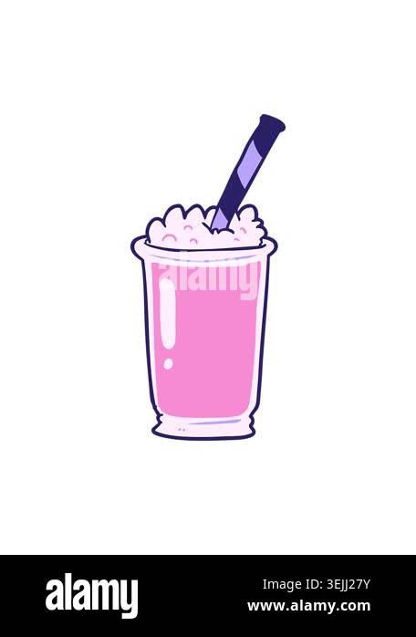 popping motion animation of cartoon milkshake Stock Video Footage - Alamy