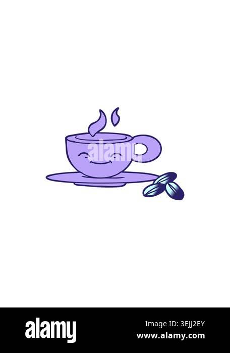 splitting effect animation of cartoon espresso mug Stock Video Footage ...