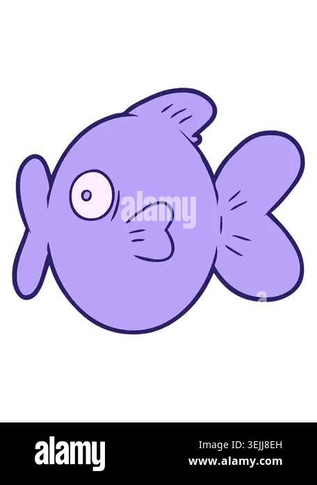 shivering motion animation of cartoon fish Stock Video Footage - Alamy