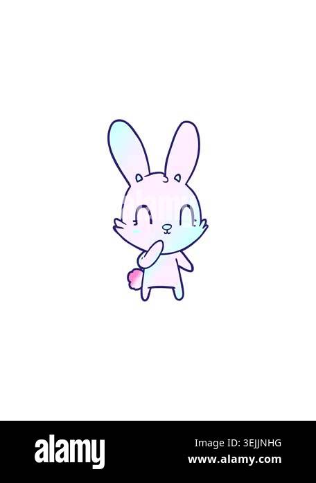flashy sales animation of rabbit cartoon illustration Stock Video ...