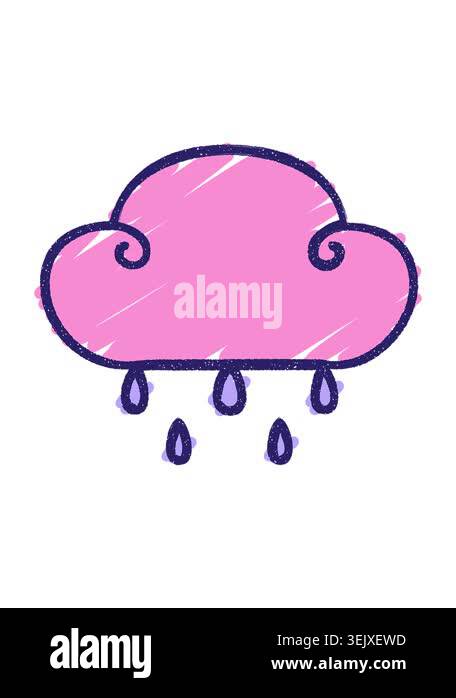 jiggle and pause animation of Cloud Chalk Drawing image Stock Video ...