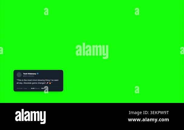 Social media post animation on green screen for video editing Stock ...