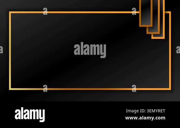 Premium Black and Gold Abstract Background with Stylish Frame Design ...
