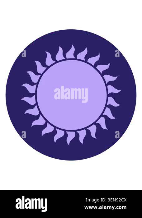 animated graphic of a sun with rays, transitioning between a pixelated ...
