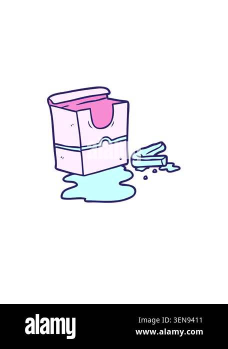 rise and float animation of cartoon empty box of fries Stock Video ...