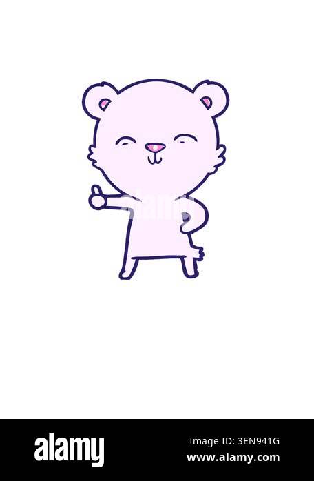 rise and float animation of christmas polar bear cartoon Stock Video ...