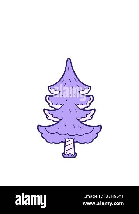 stretching up animation of quirky cartoon tree Stock Video Footage - Alamy