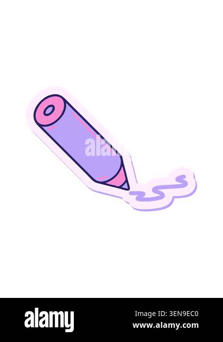 pixelize effect animation of traditional style of a coloring pencil ...