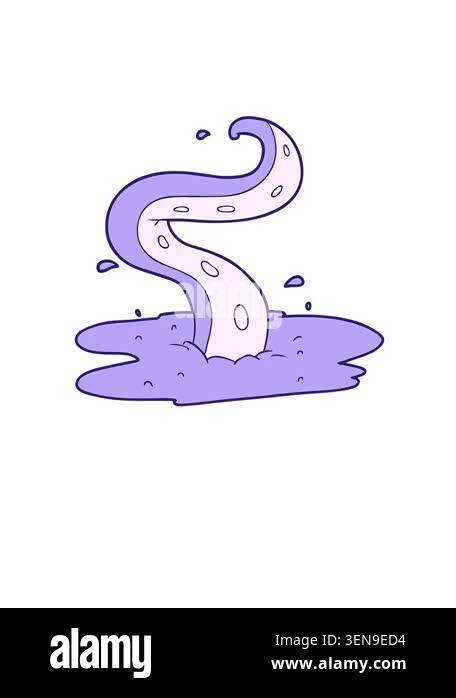 rise and float animation of cartoon tentacle Stock Video Footage - Alamy