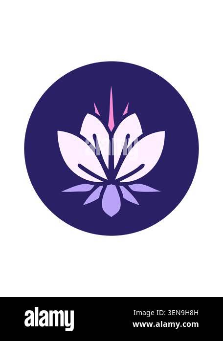 attention grabbing animation of tattoo style image of a water lily ...