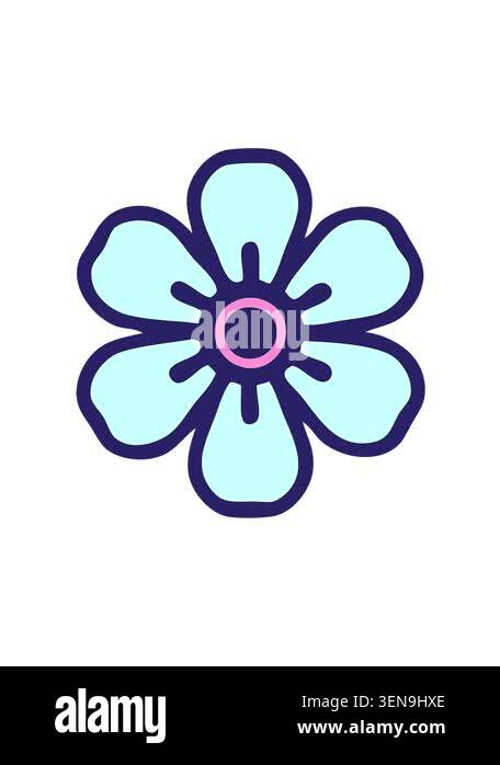 jiggle motion animation of tattoo style decorative flower image Stock ...