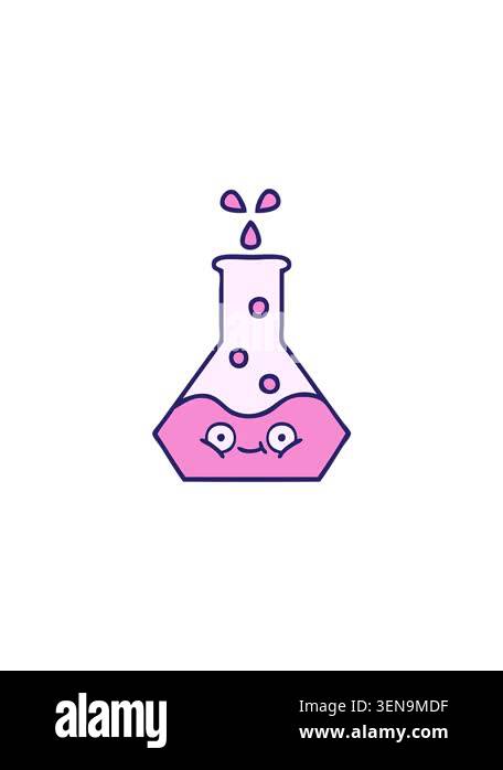 sales flash animation of cartoon of a science beaker Stock Video ...