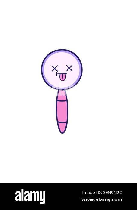 horizontally vibrating animation of cute cartoon of a magnifying glass ...