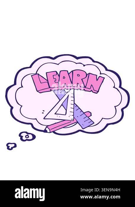 bobbing motion animation of freehand drawn thought bubble cartoon ...