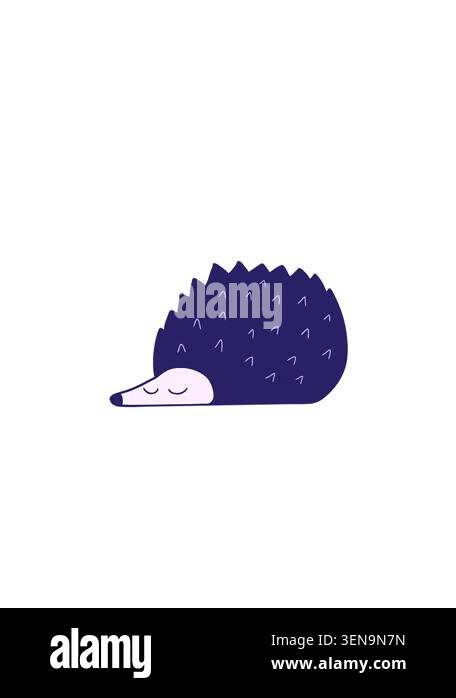rise and float animation of cartoon hedgehog Stock Video Footage - Alamy
