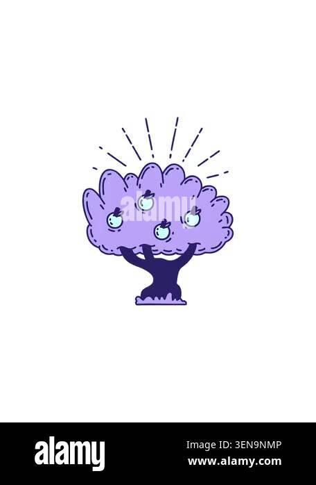 flashy sales animation of traditional tattoo style apple tree Stock ...