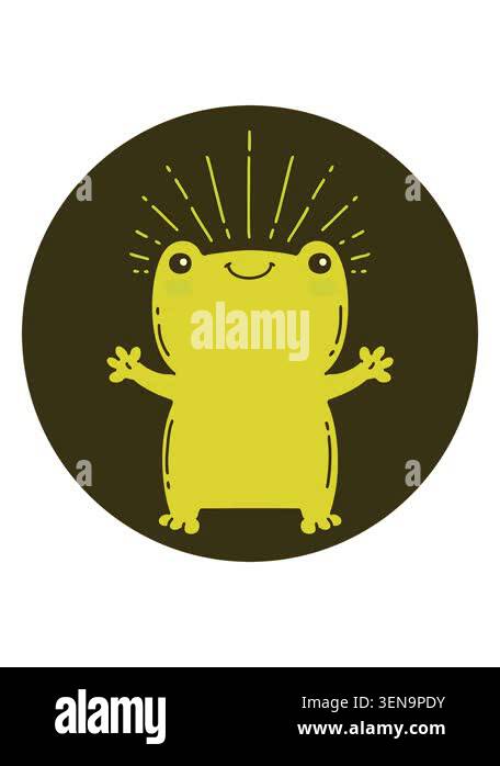 changing color animation of tattoo style happy frog Stock Video Footage ...