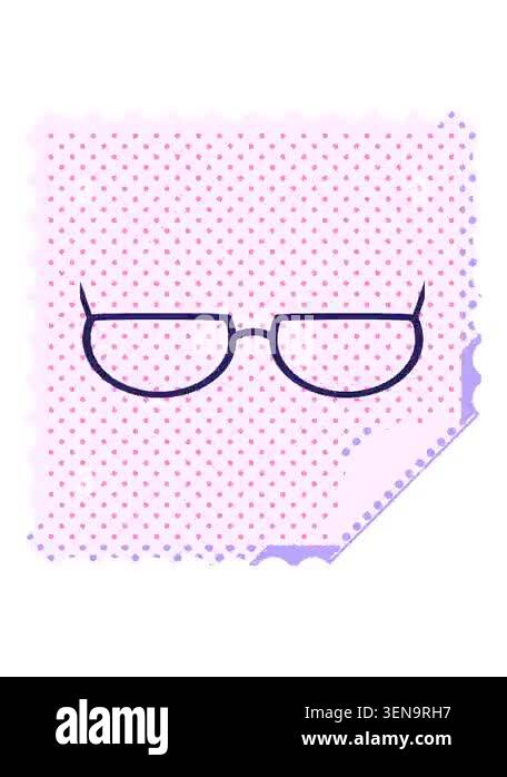 shivering motion animation of spectacles graphic stamp design Stock ...
