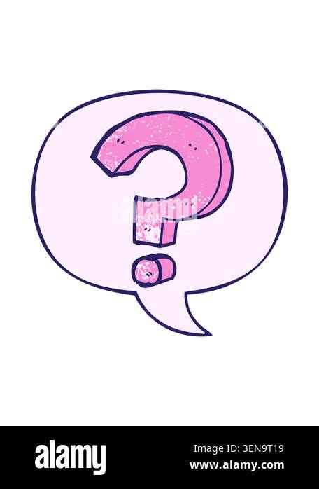 spinning motion animation of cartoon question mark with speech bubble ...