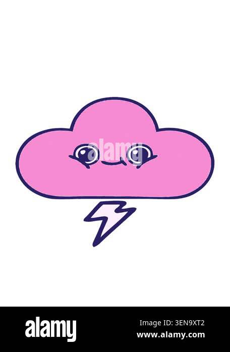 bobbing motion animation of comic book style of a storm cloud Stock ...