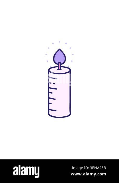 starburst effect animation of tattoo style image of a candle Stock ...