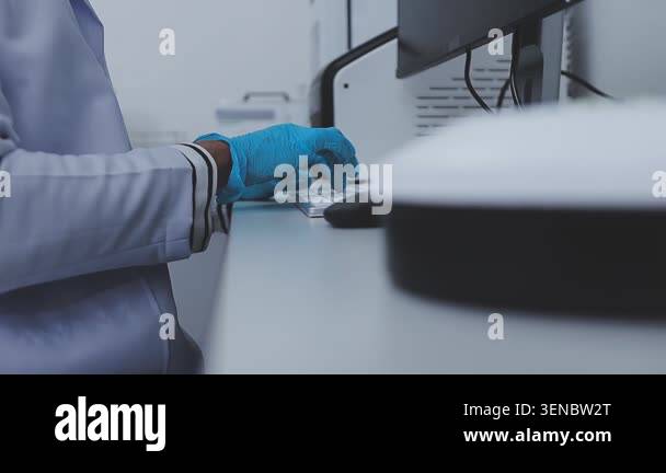 close up of scientist holding test tube in laboratory Stock Video ...
